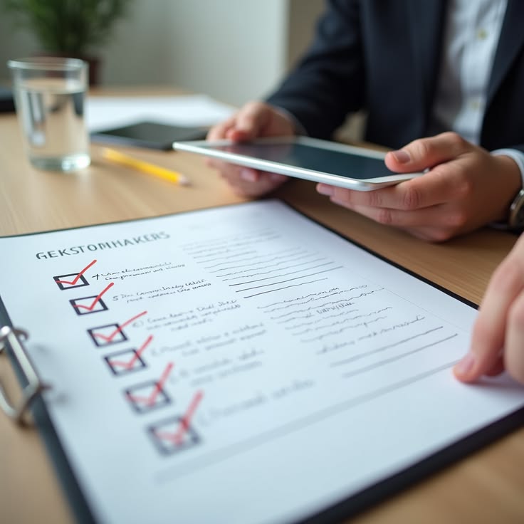 Hospitality audit checklist and tablet review