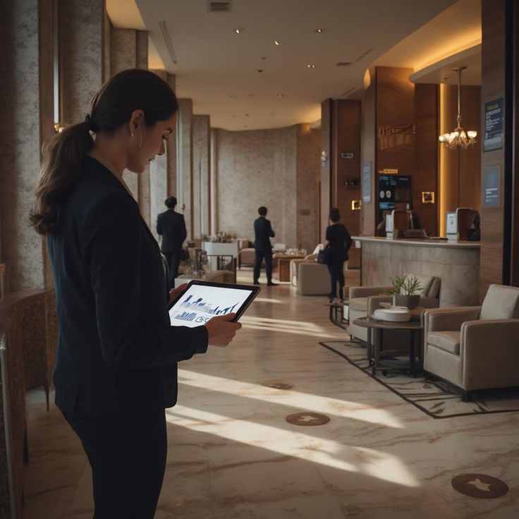 Hotel manager reviewing real-time risk visibility on a tablet